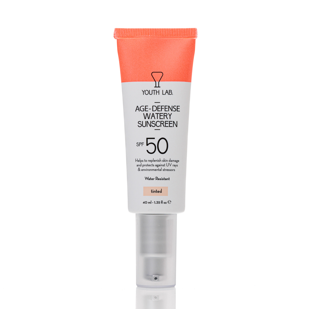Age Defense Watery Sunscreen SPF50 Tinted | YOUTH LAB.